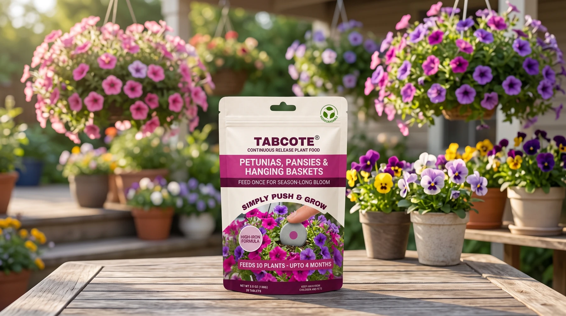 Petunias, Pansies & Hanging Baskets TABCOTE pouch