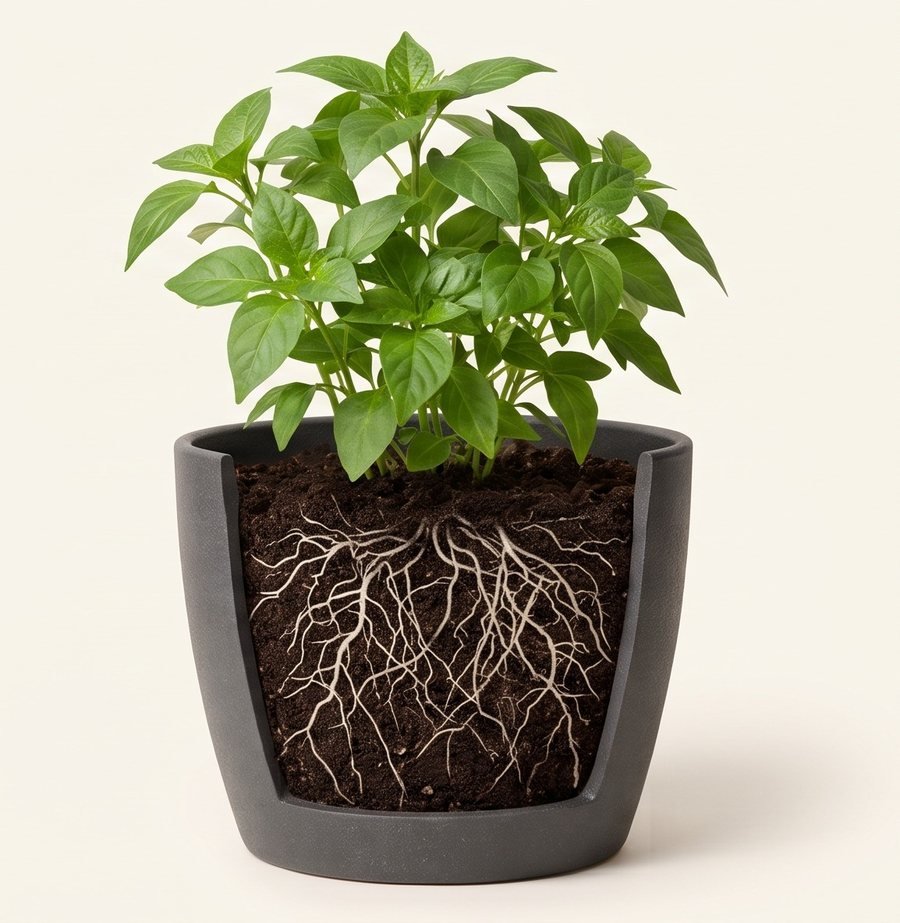 Illustration of the tablet coating biodegrading in soil